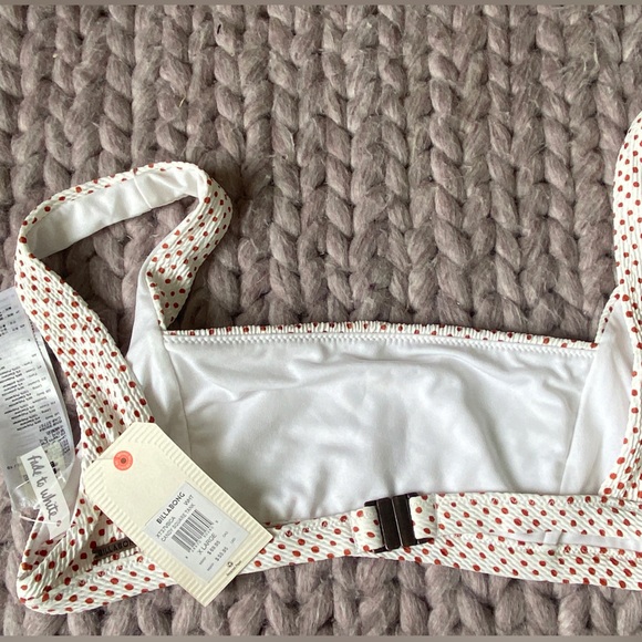 Brand new billabong bikini size L. White with orange polka dots. Super cute! - Picture 3 of 4